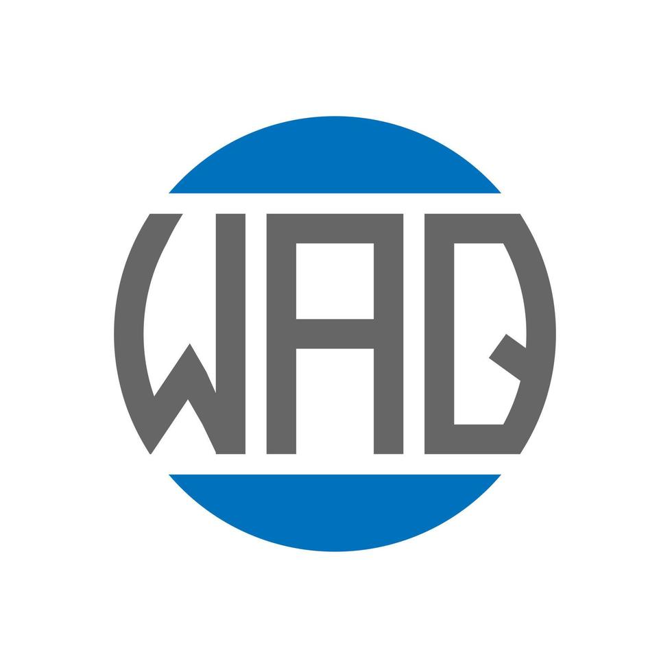 WAQ letter logo design on white background. WAQ creative initials circle logo concept. WAQ letter design. vector
