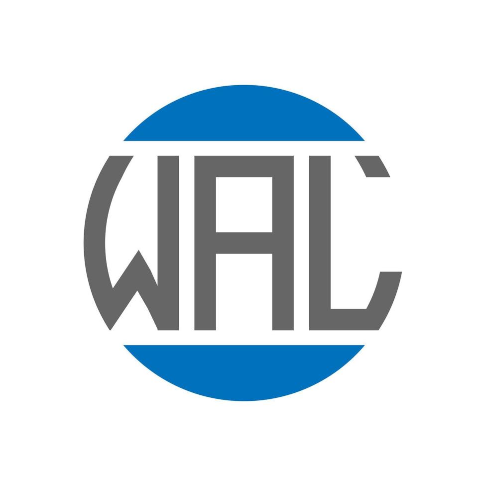 WAL letter logo design on white background. WAL creative initials circle logo concept. WAL letter design. vector