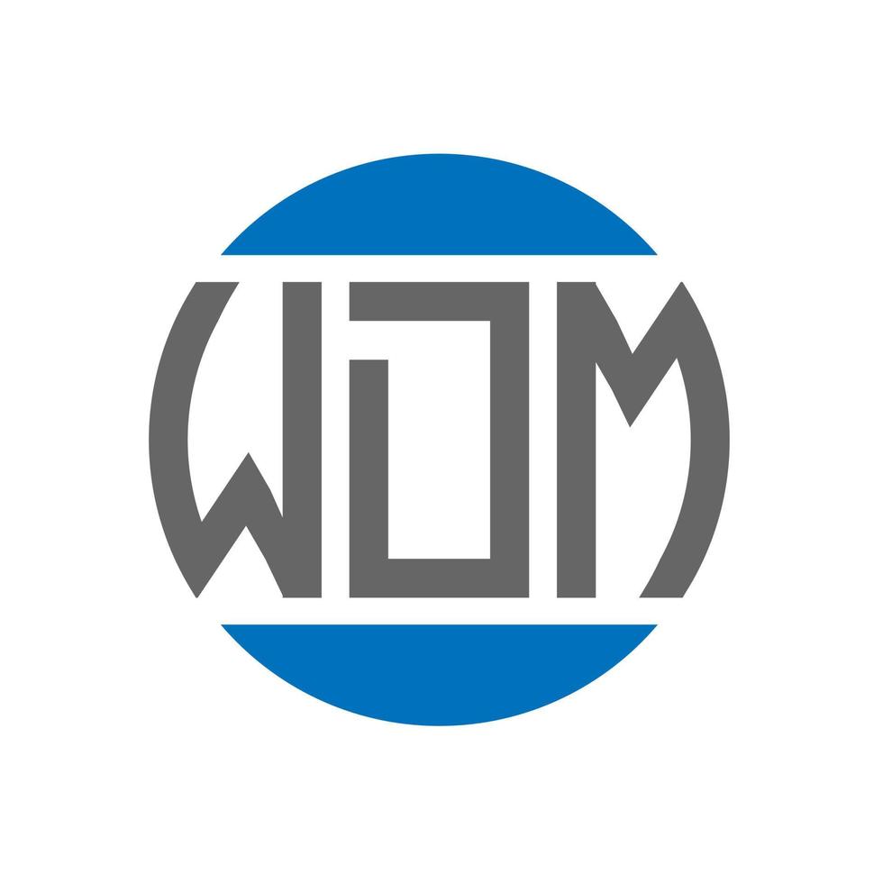 diseño de logotipo de letra wdm sobre fondo blanco. concepto de logotipo de círculo de iniciales creativas de wdm. diseño de letras wdm. vector