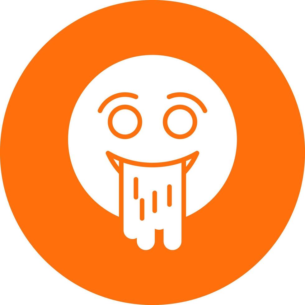 Face Vomiting Vector Icon Design