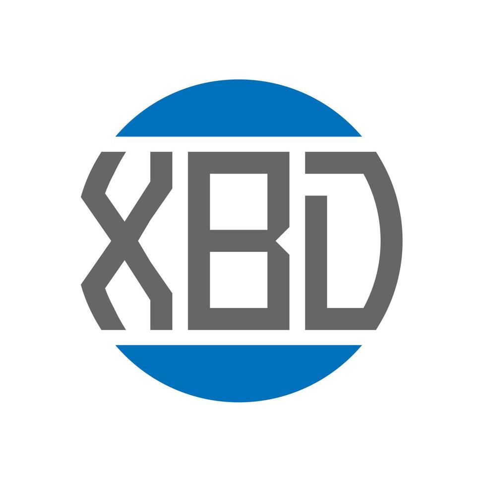 XBD letter logo design on white background. XBD creative initials