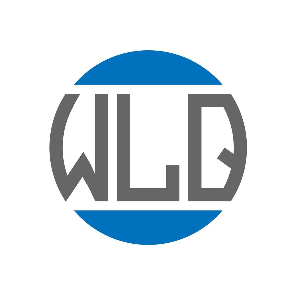 diseño de logotipo de letra wlq sobre fondo blanco. concepto de logotipo de círculo de iniciales creativas wlq. diseño de letras wlq. vector