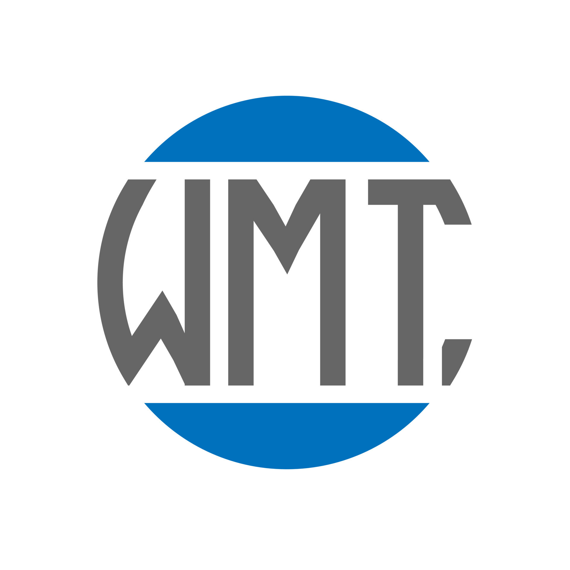 WMT letter logo design on white background. WMT creative initials ...