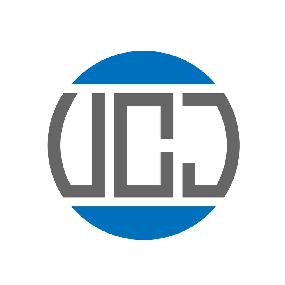 diseño de logotipo de letra vcj sobre fondo blanco. concepto de logotipo de círculo de iniciales creativas vcj. diseño de letras vcj. vector