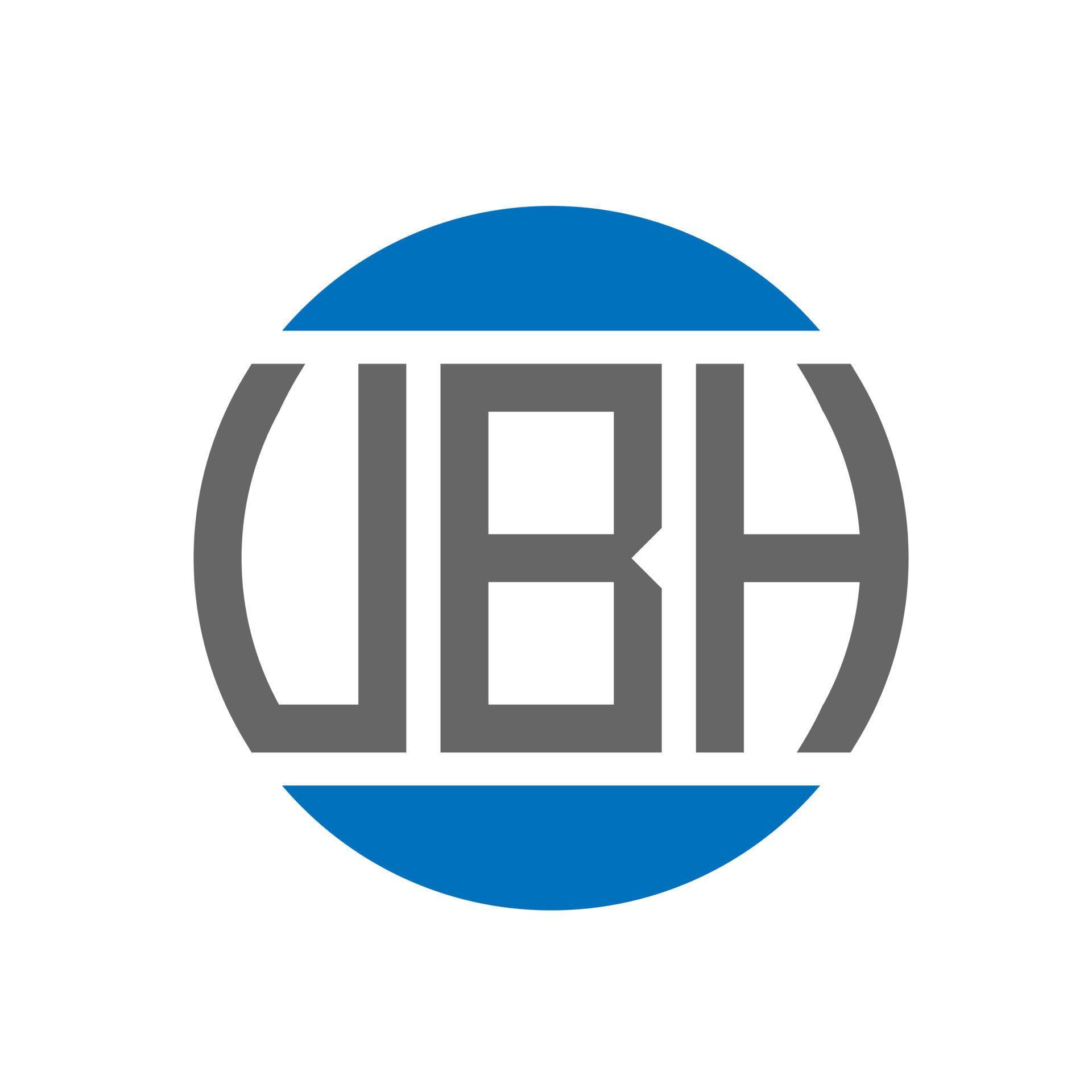 VBH letter logo design on white background. VBH creative initials