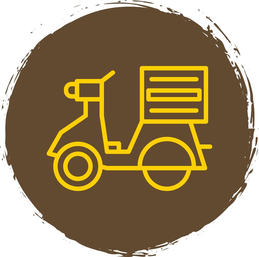 Delivery Bike Vector Icon Design