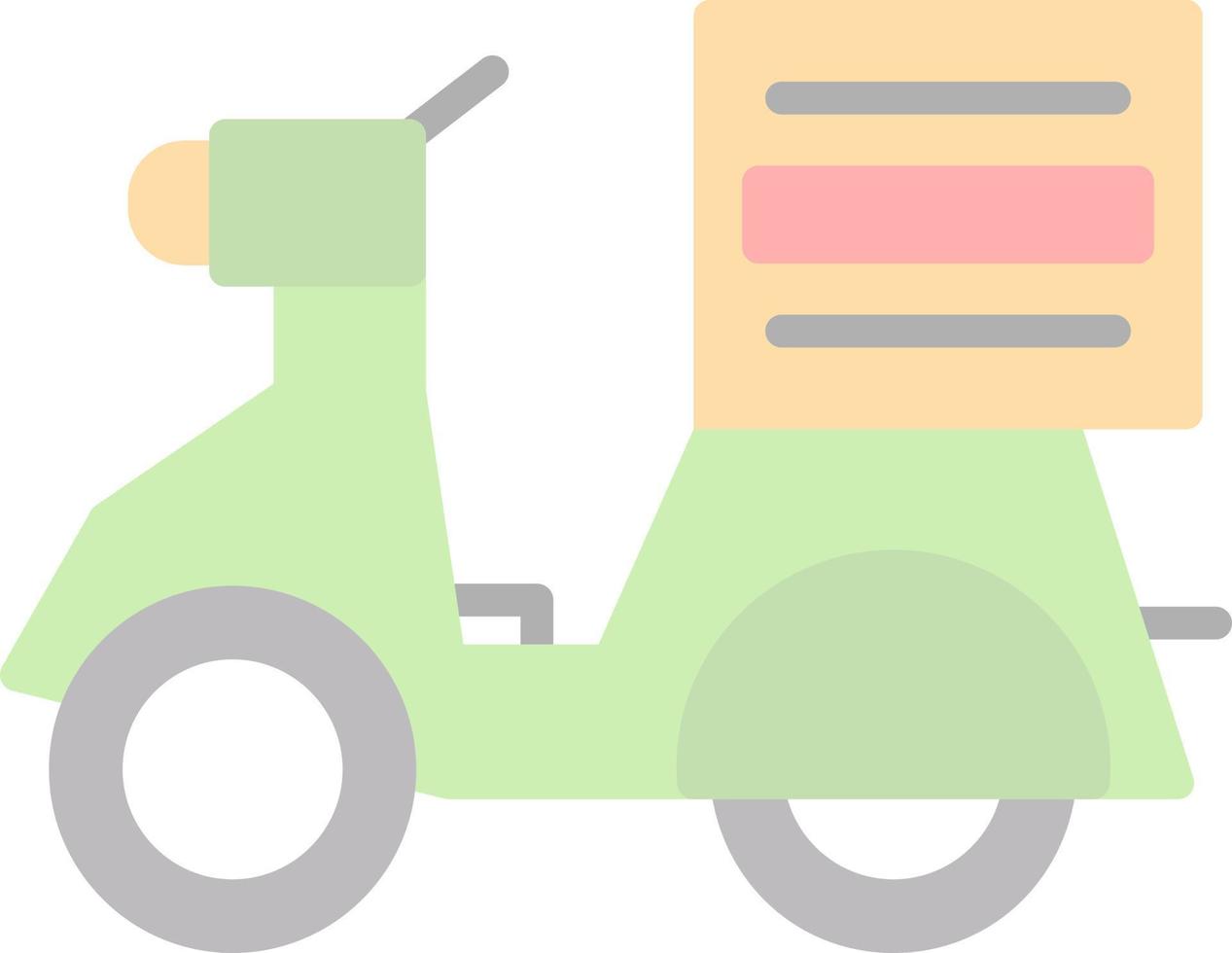 Delivery Bike Vector Icon Design