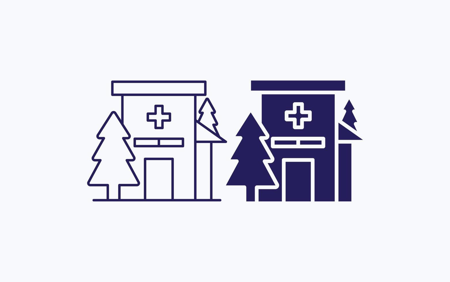 Hospital building illustration icon vector