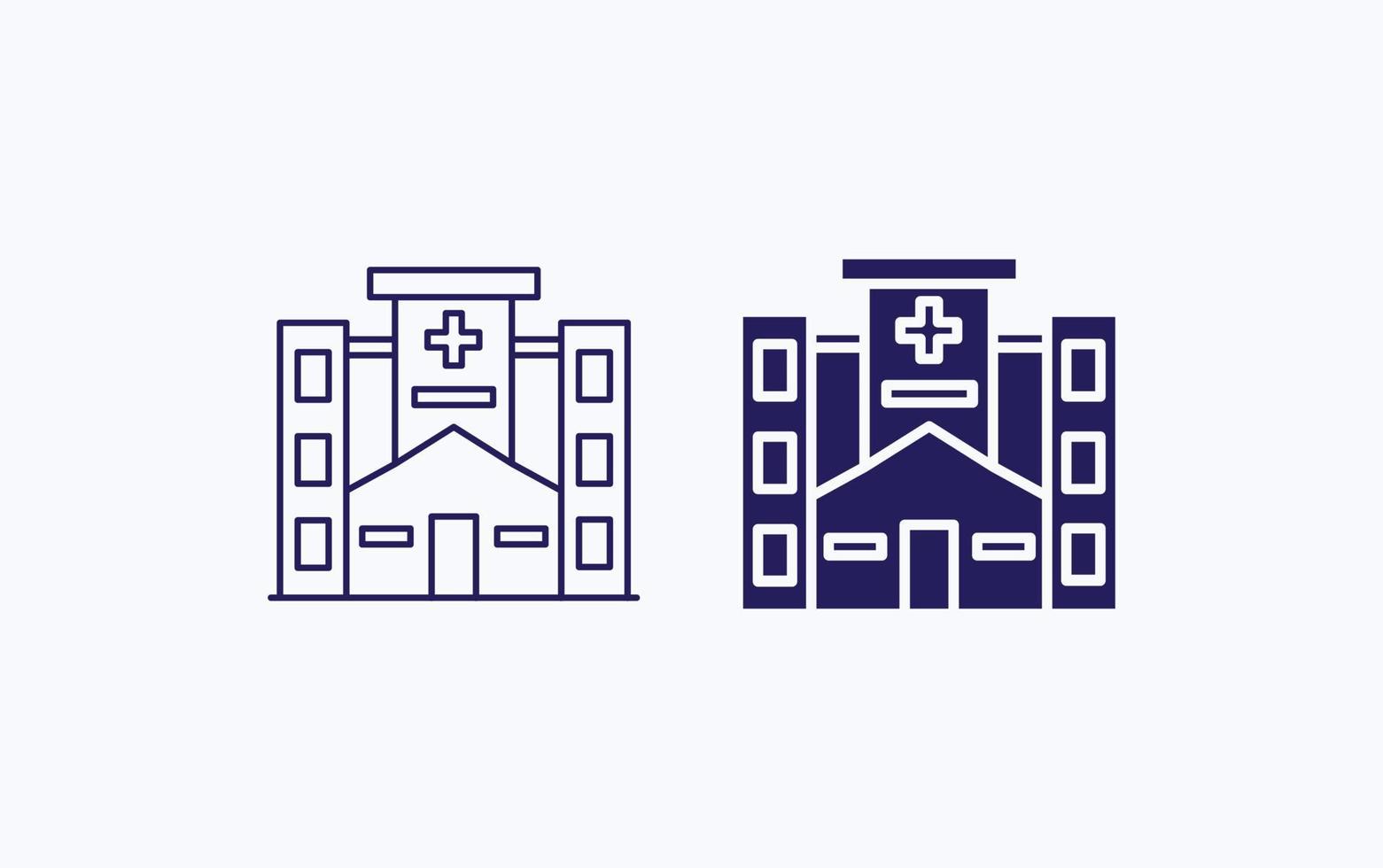 Hospital building illustration icon vector