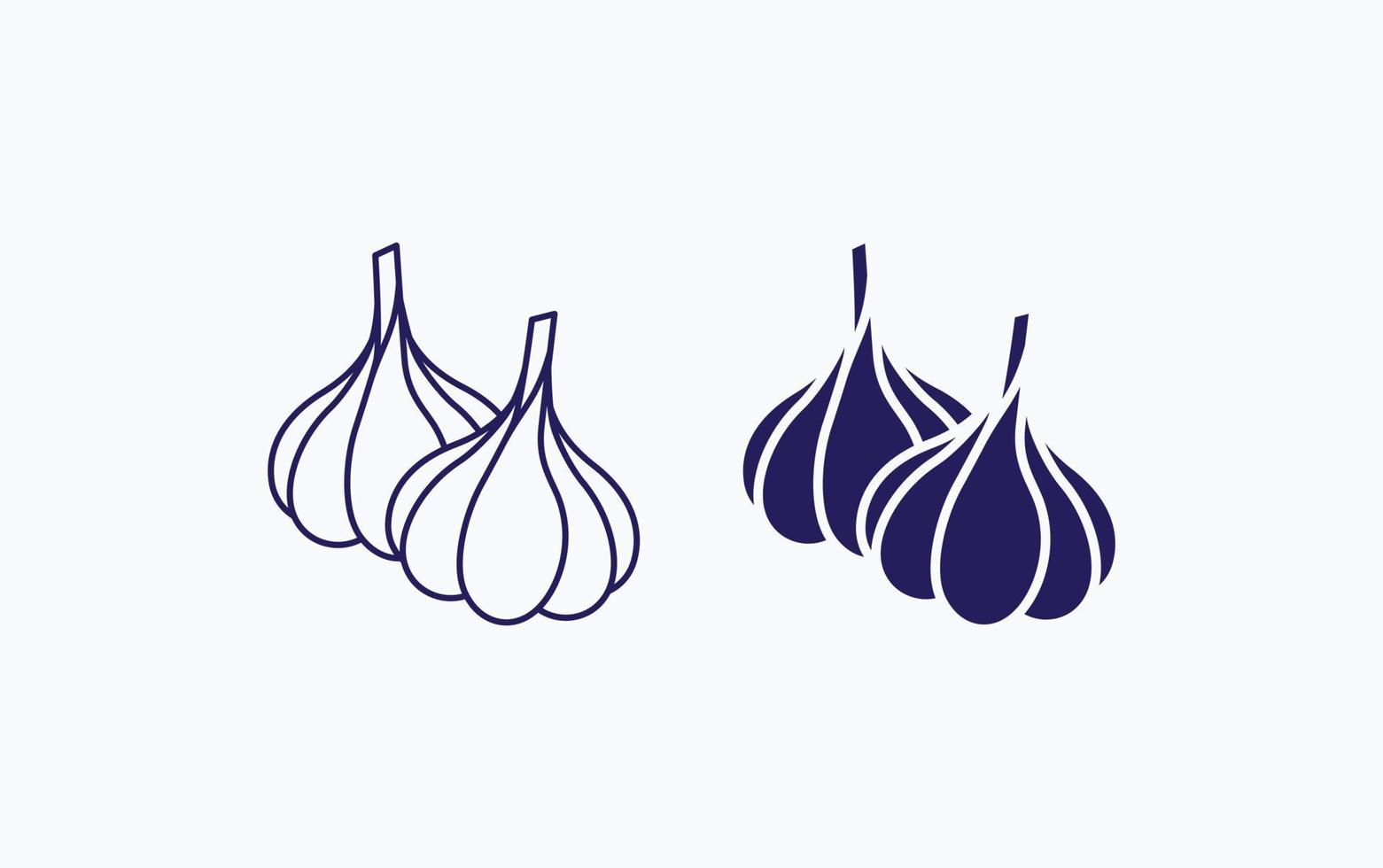 Garlic illustration icon vector