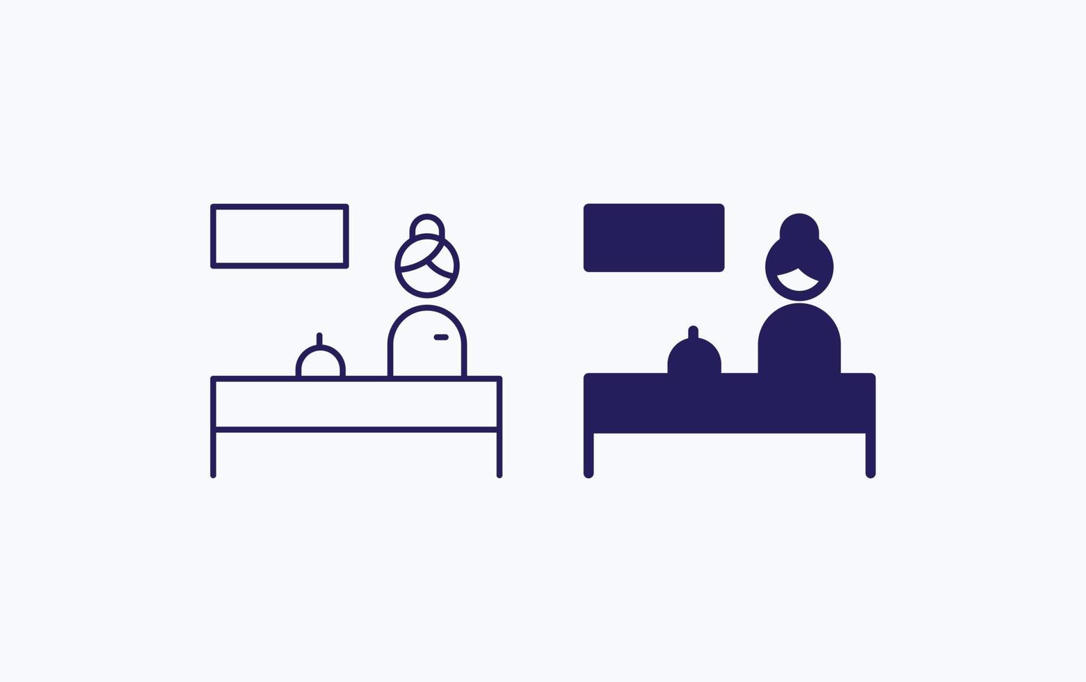 Hotel Reception illustration icon vector