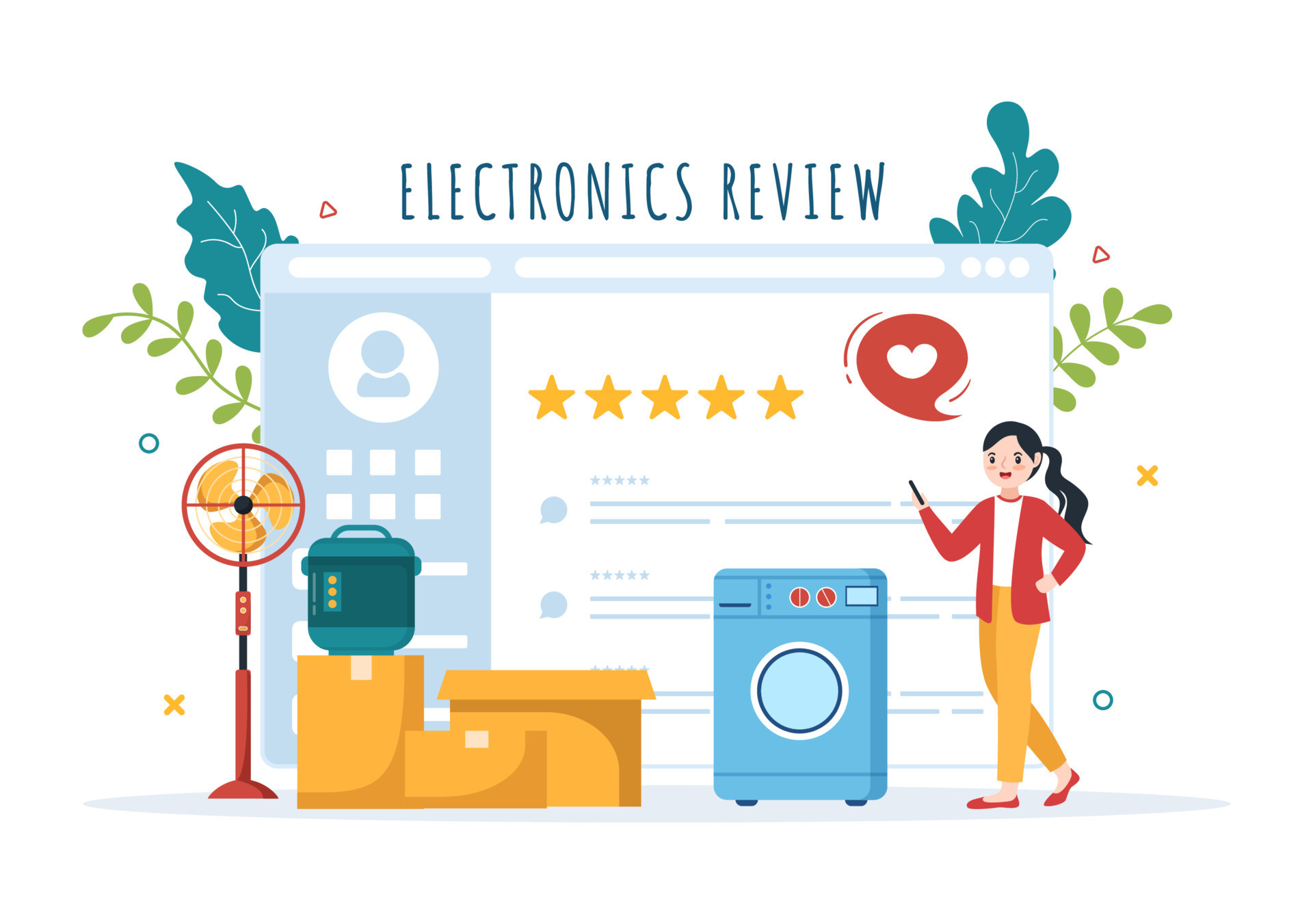 revisión de la electrónica con la calidad del servicio o la aplicación