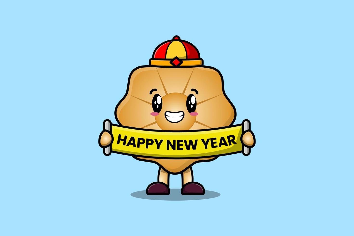 Cute cartoon Cookies chinese happy new year vector