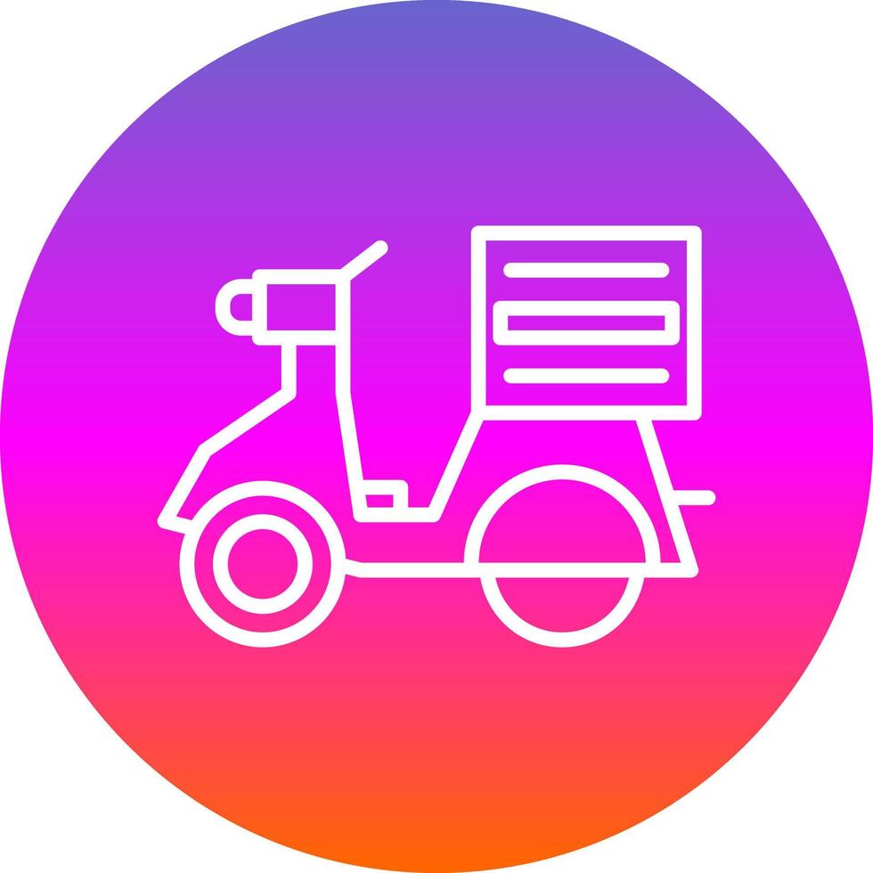 Delivery Bike Vector Icon Design