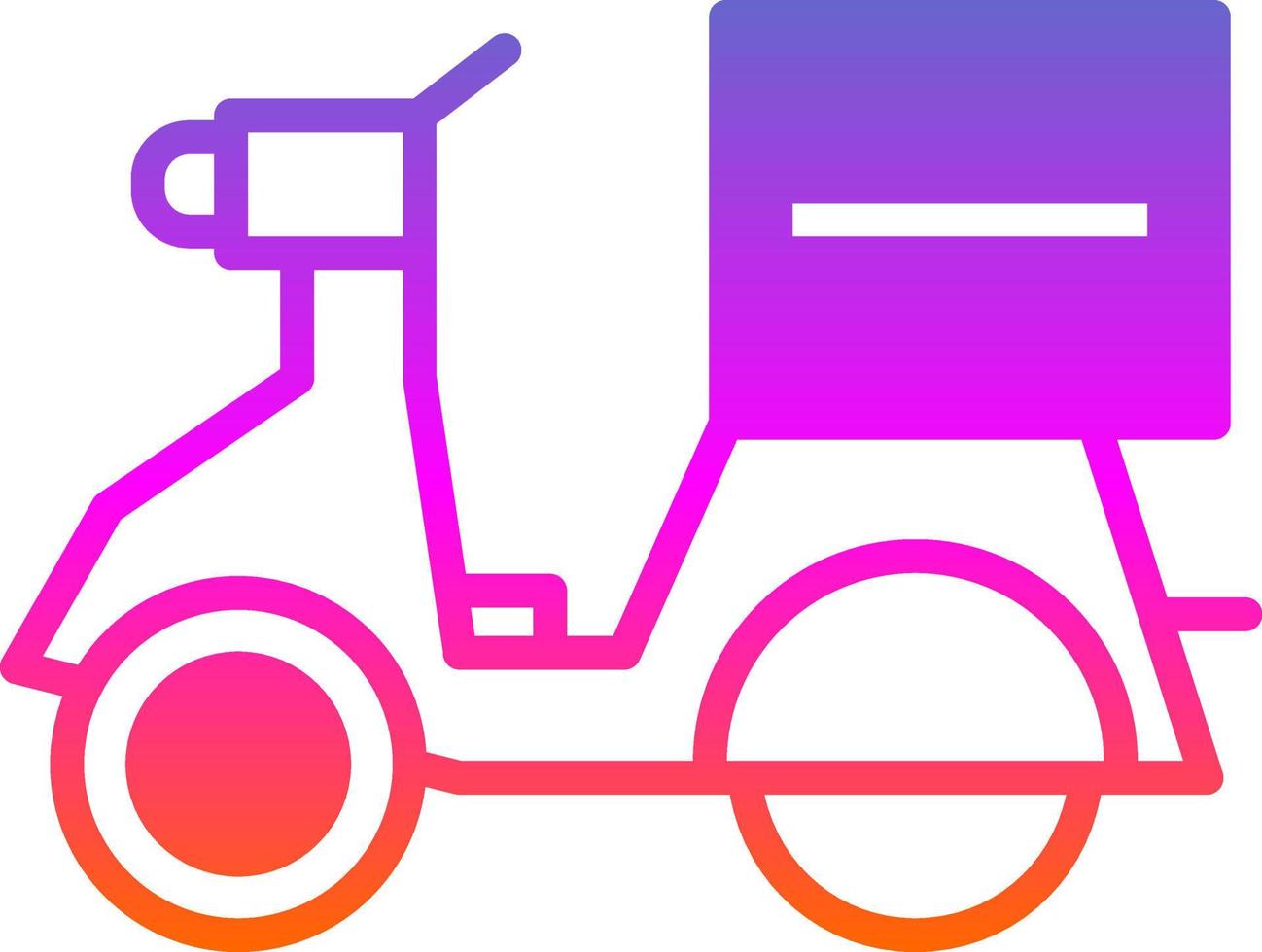Delivery Bike Vector Icon Design