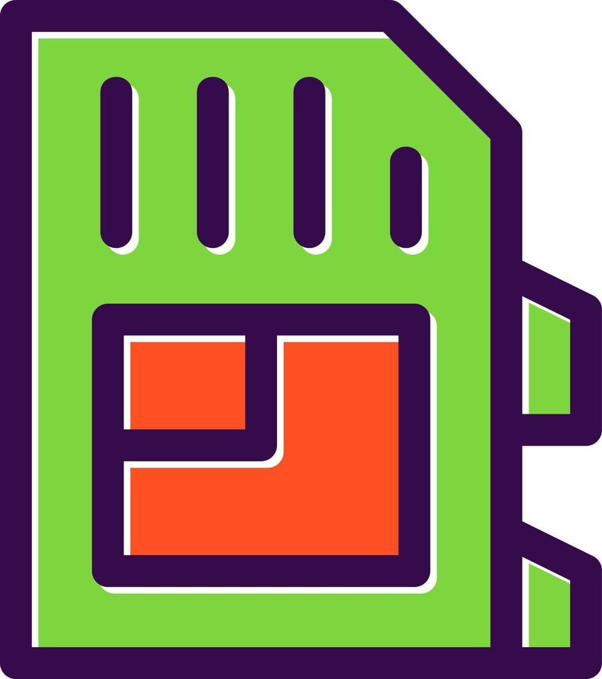 SD Card Flat Icon vector