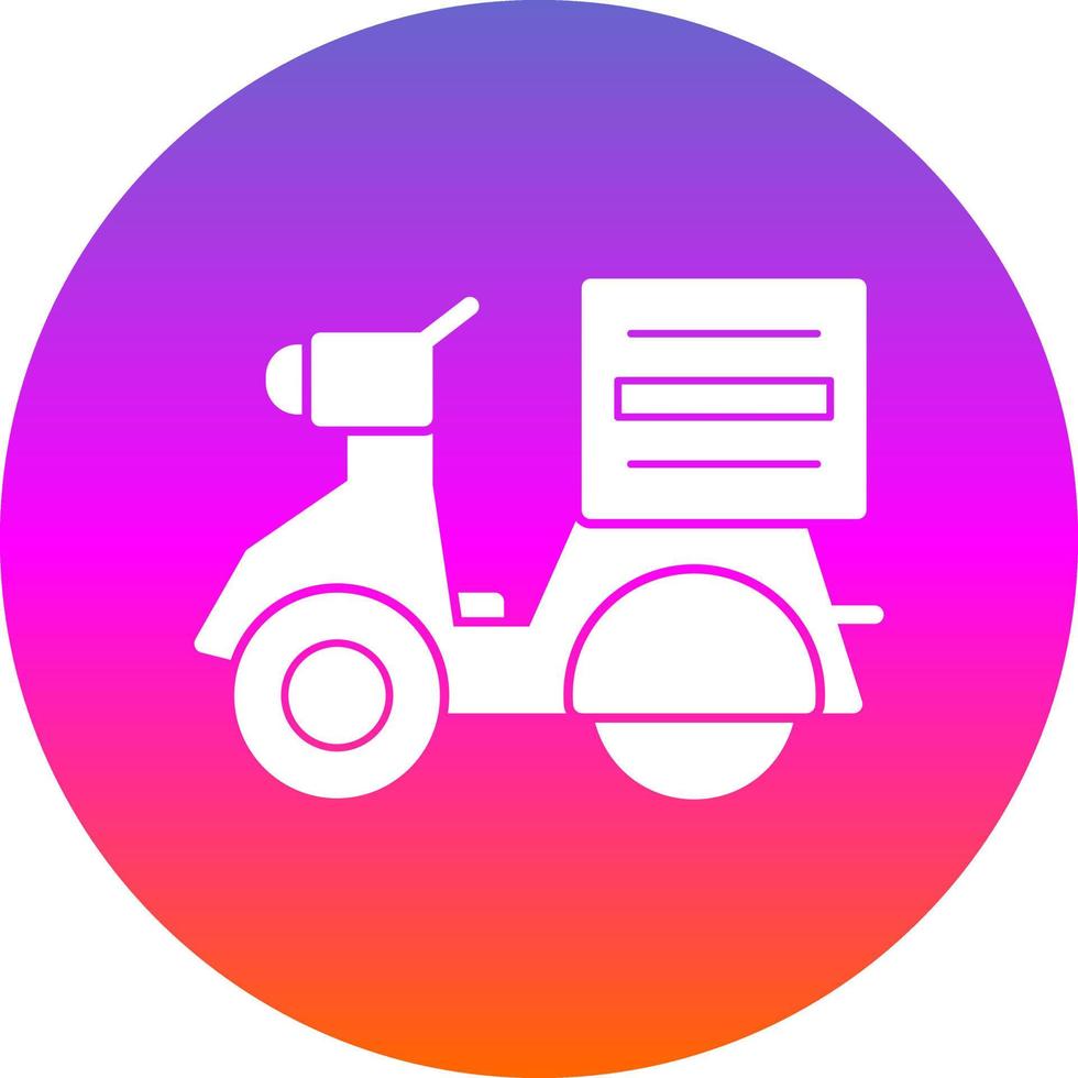 Delivery Bike Vector Icon Design