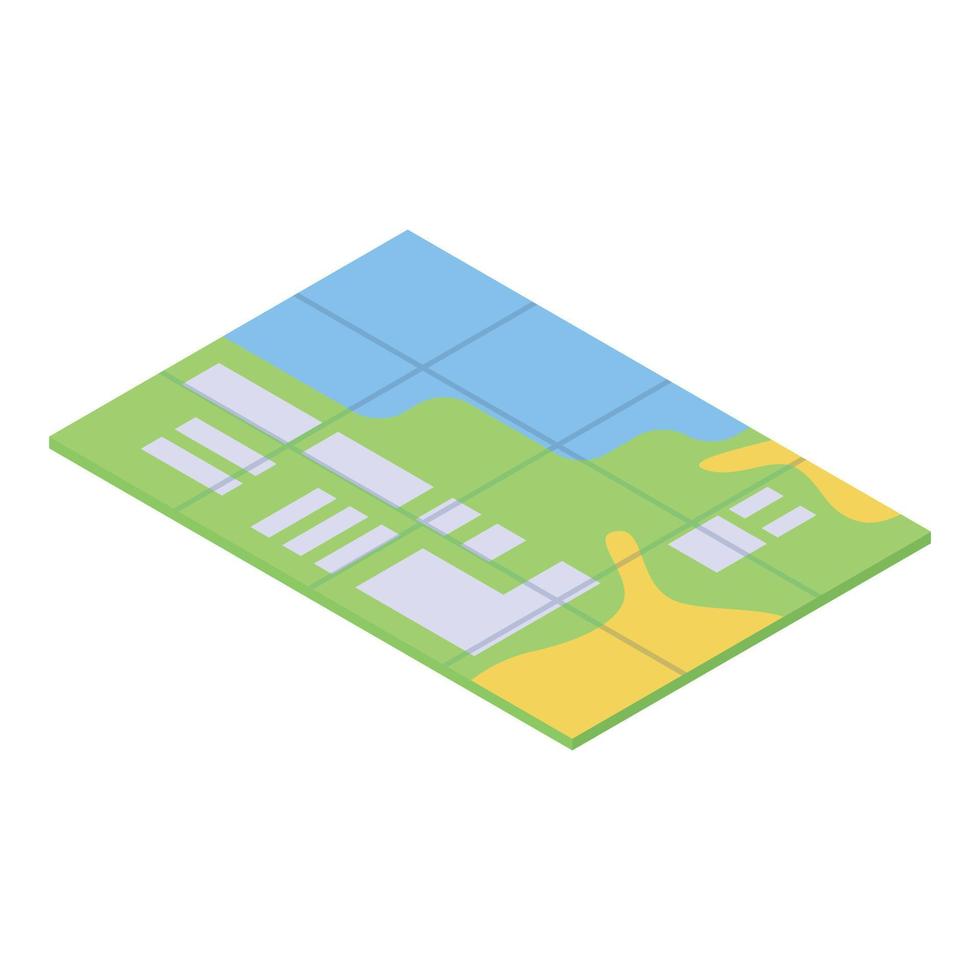 Excursion city map icon, isometric style vector