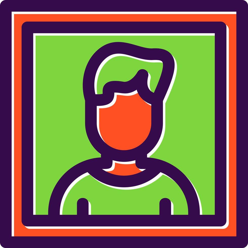 Passport Photo Flat Icon vector