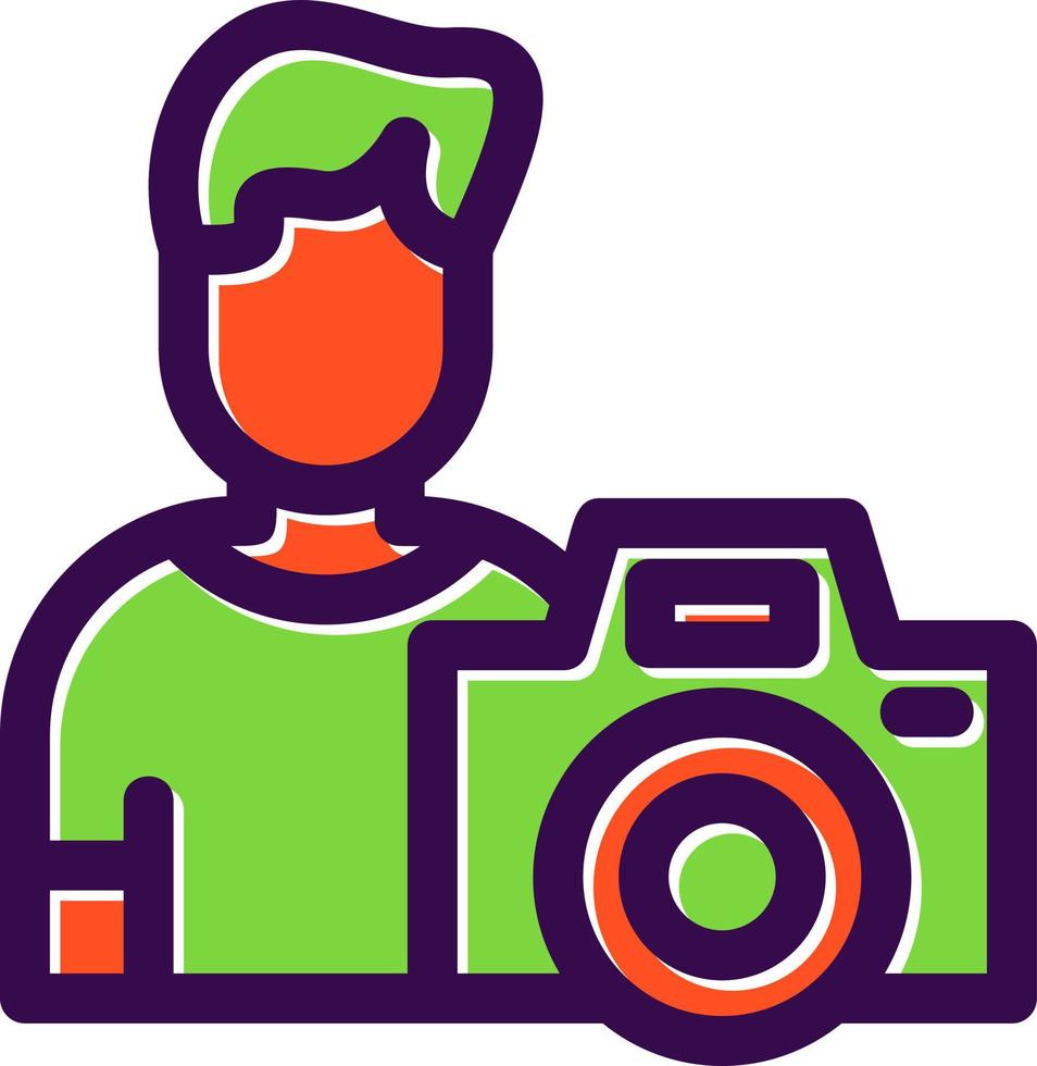 Cameraman Flat Icon vector