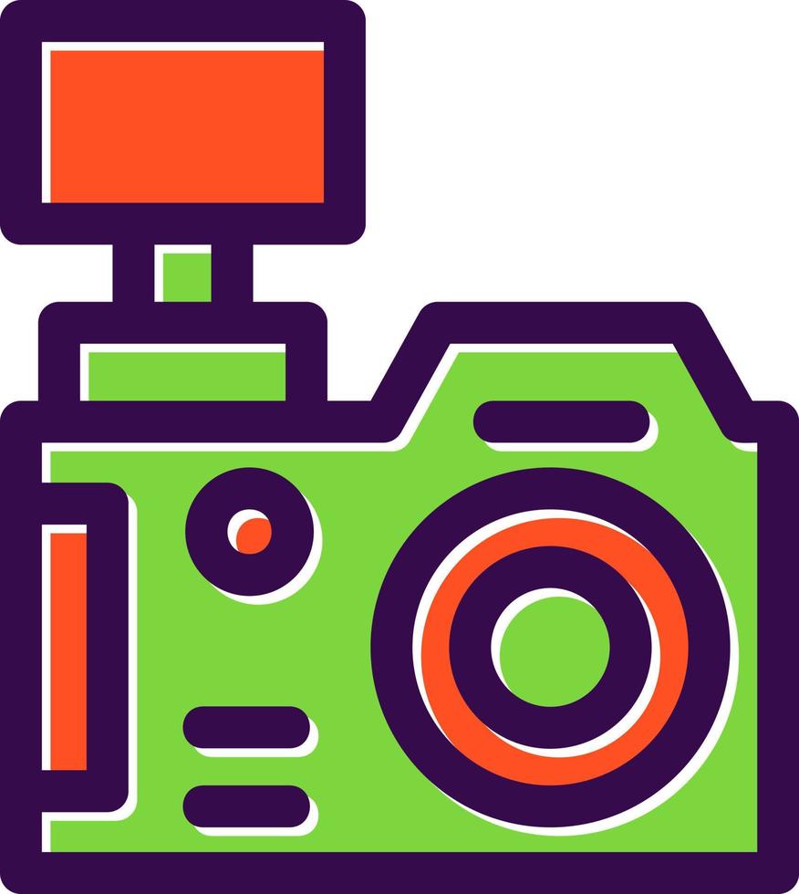 Dslr Camera Flat Icon vector