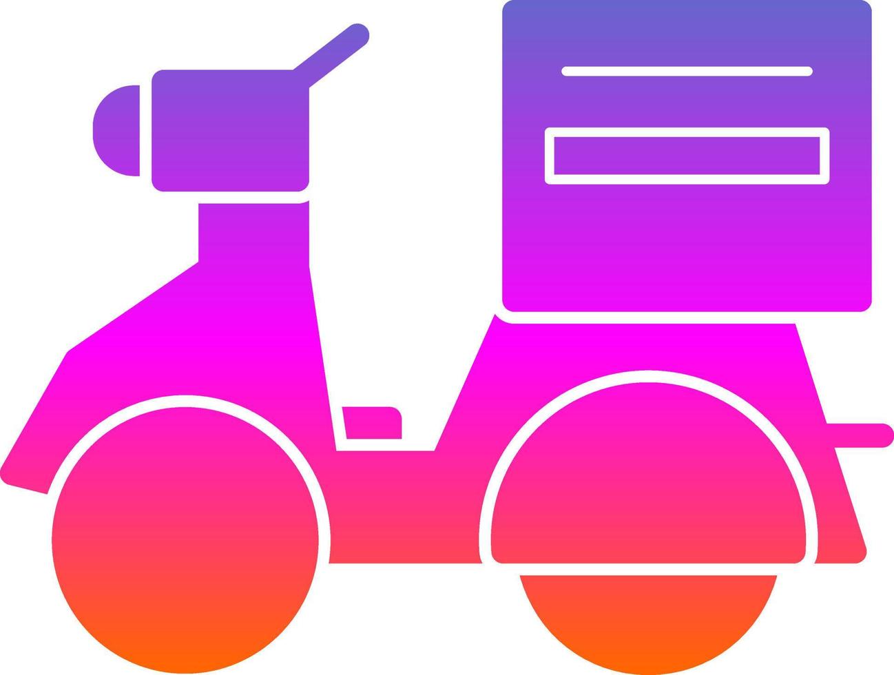 Delivery Bike Vector Icon Design