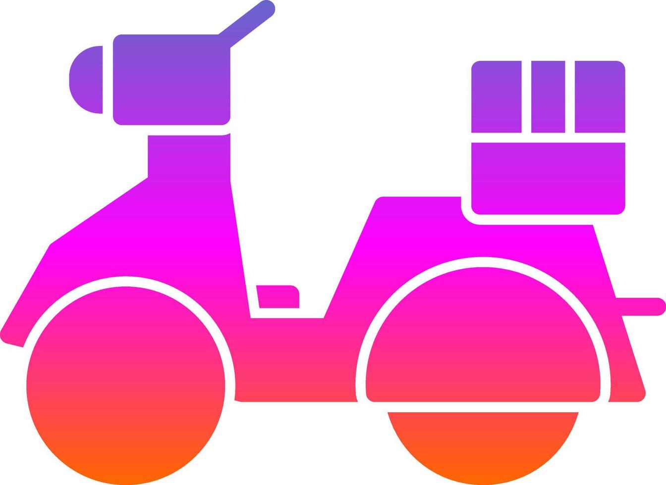 Delivery Scooter Vector Icon Design