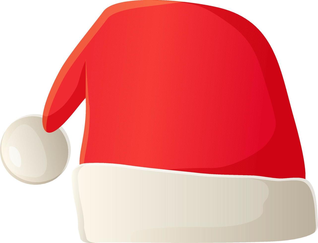 Christmas santa costume hat in cartoon style. vector