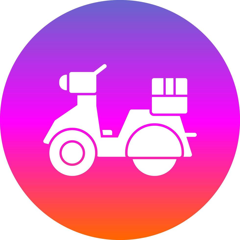 Delivery Scooter Vector Icon Design