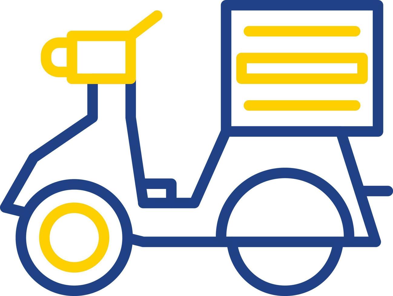 Delivery Bike Vector Icon Design