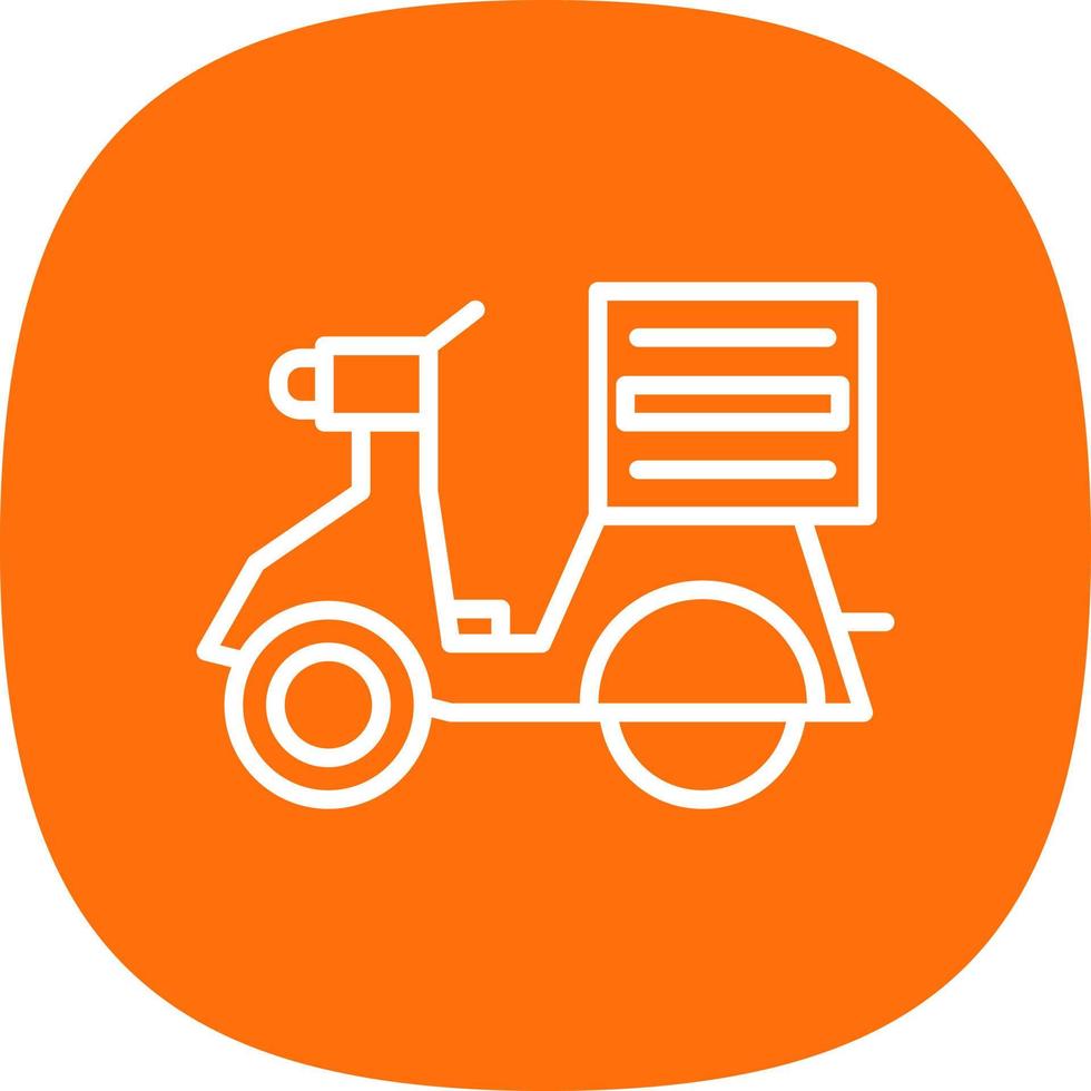 Delivery Bike Vector Icon Design