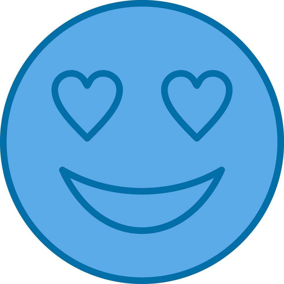 Smiling Face with Heart Eyes Vector Icon Design