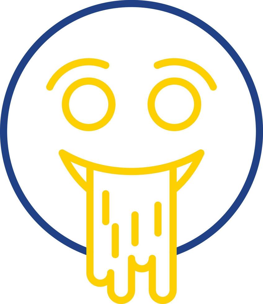 Face Vomiting Vector Icon Design