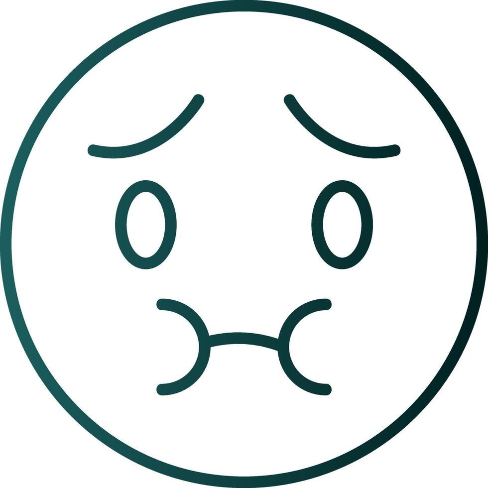 Nauseated Face Vector Icon Design