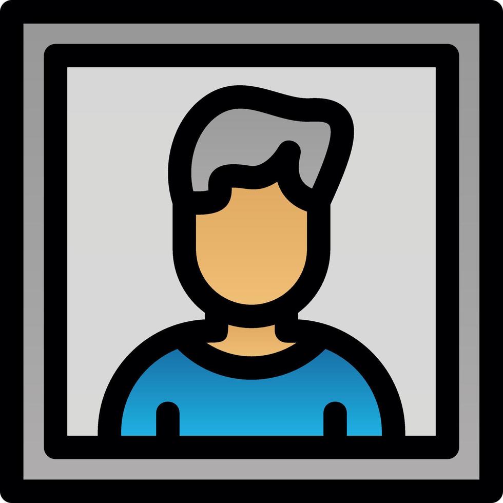Passport Photo Flat Icon vector