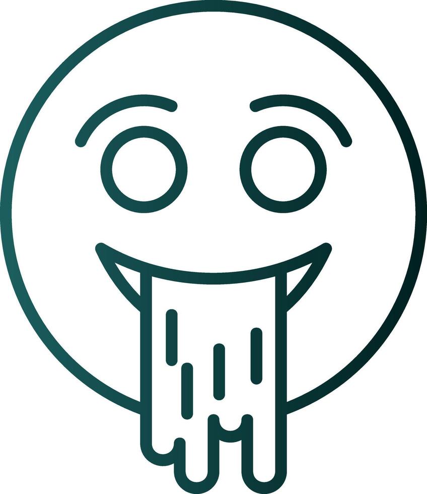 Face Vomiting Vector Icon Design