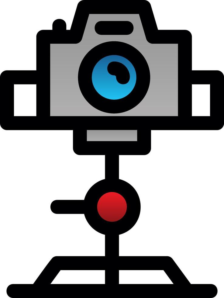 Tripod Camera Flat Icon vector