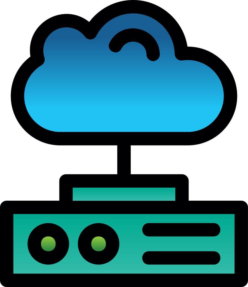 Cloud Storage Flat Icon vector