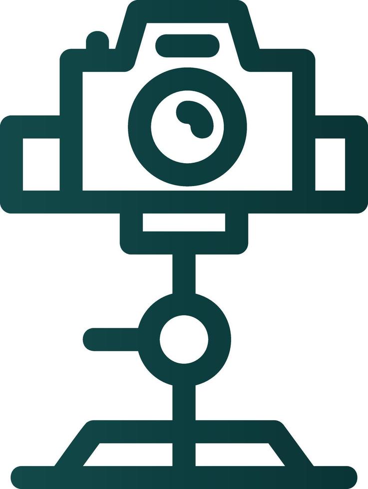 Tripod Camera Flat Icon vector