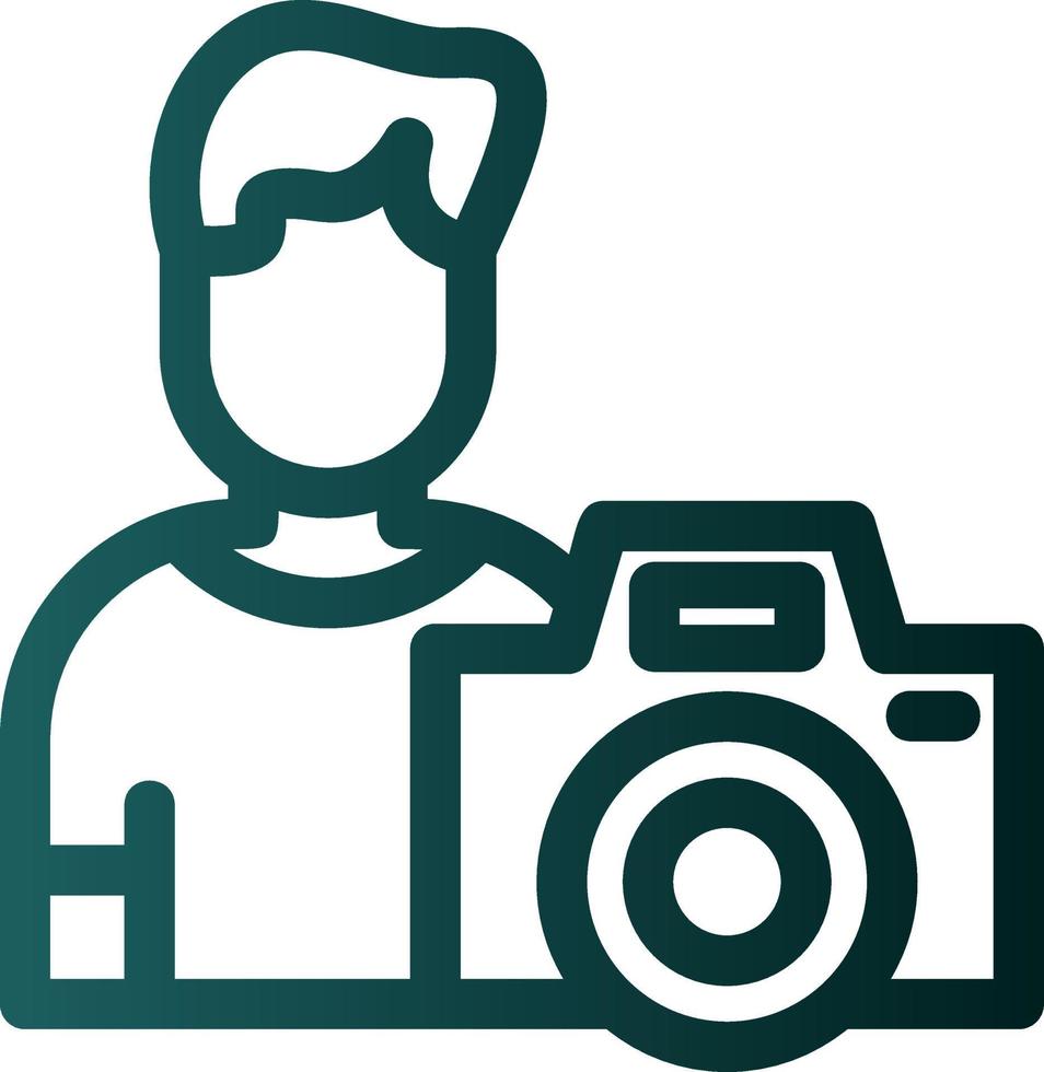 Cameraman Flat Icon vector