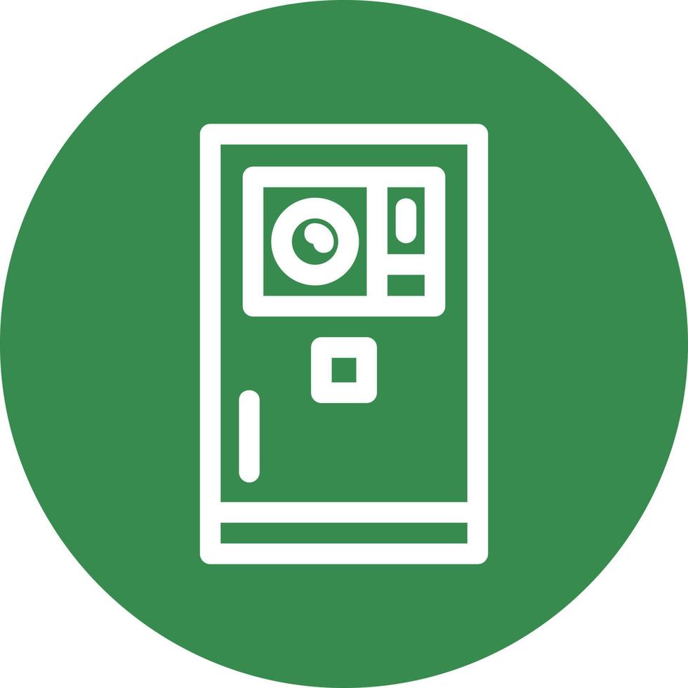 icono plano de la cámara del teléfono inteligente vector