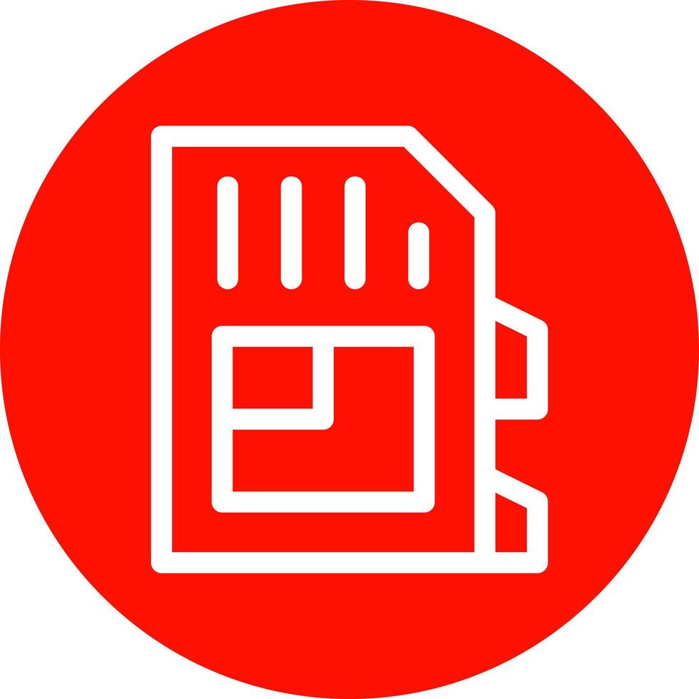 SD Card Flat Icon vector