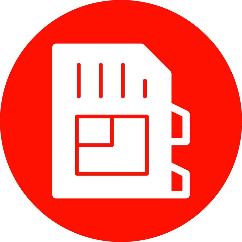 SD Card Flat Icon vector