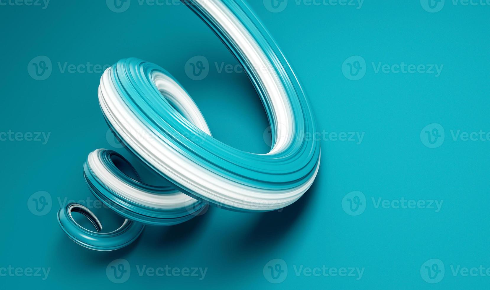 Cervical Cancer Awareness Realistic Ribbon twisted spiral 3d illustration photo