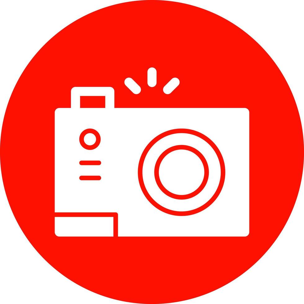 Compact Camera Flat Icon vector