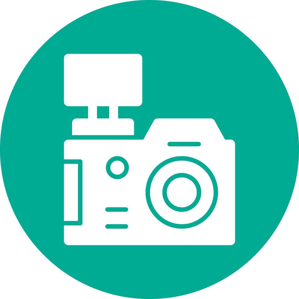 Dslr Camera Flat Icon vector