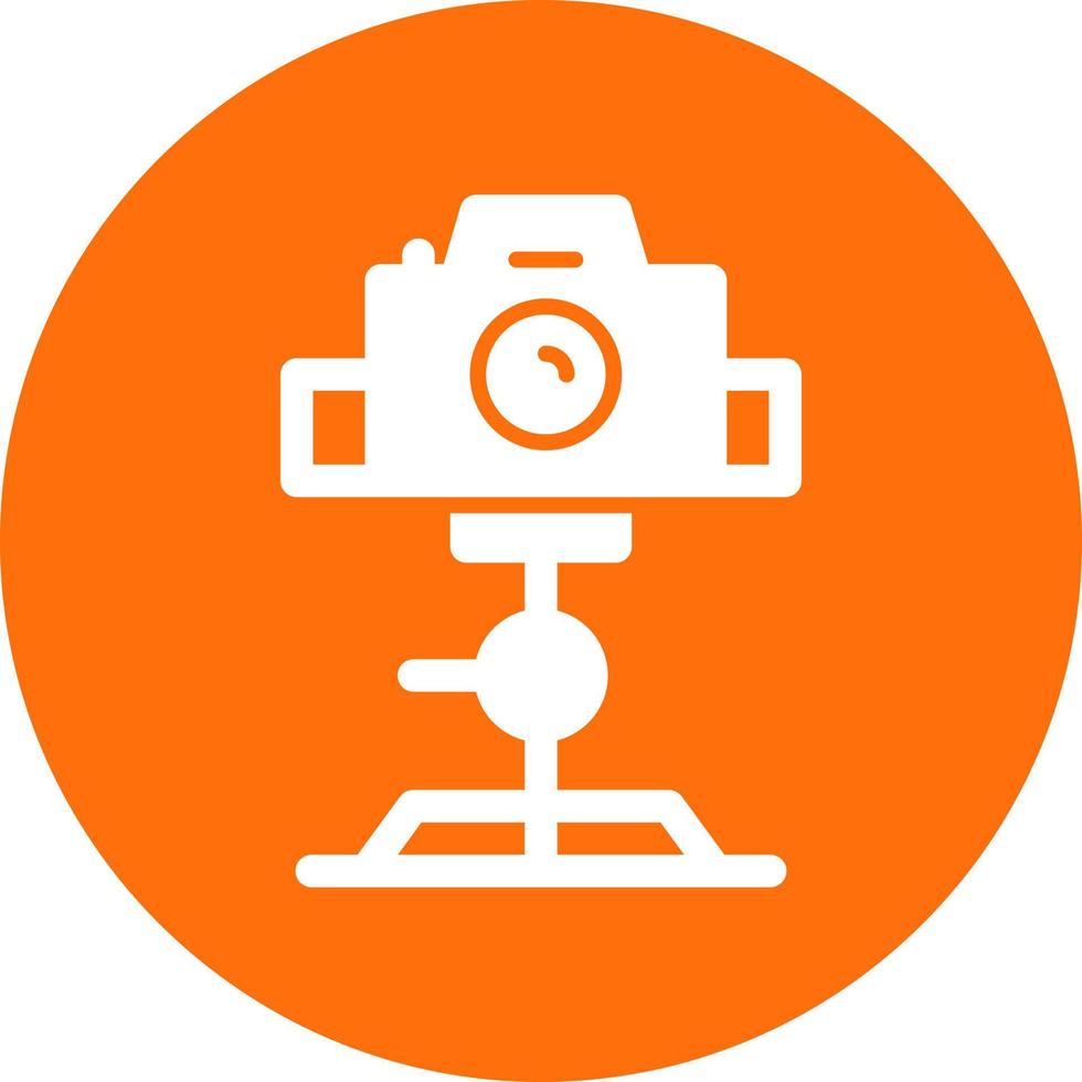 Tripod Camera Flat Icon vector