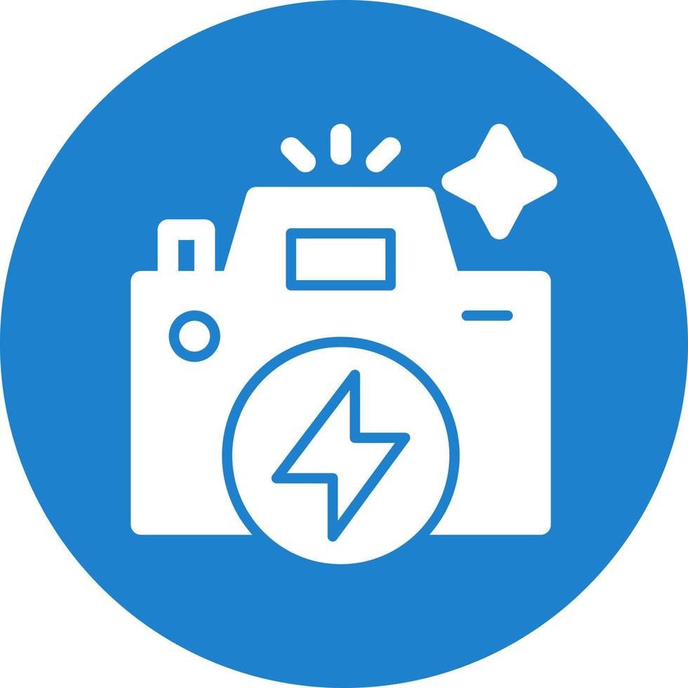 Flash Camera Flat Icon vector