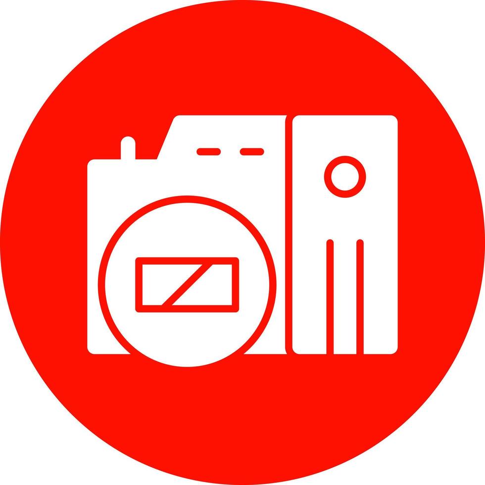 Mirrorless Camera Flat Icon vector