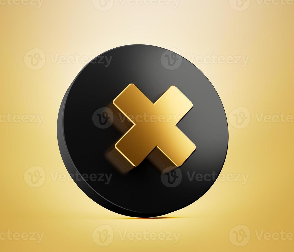 Mathematical gold Multiple symbols 3d style. Isolated background 3d illustration photo